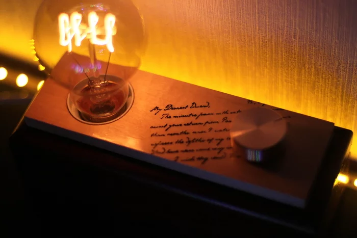 Night light - My, Night light, Edison's lamp, Dimmer, Light, Longpost, Needlework without process
