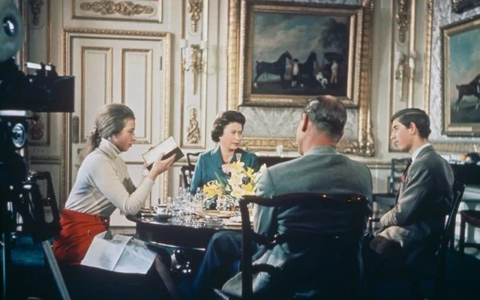 Banned film Royal Family 1969 - Royal Family, Queen Elizabeth II, Buckingham Palace, England, BBC