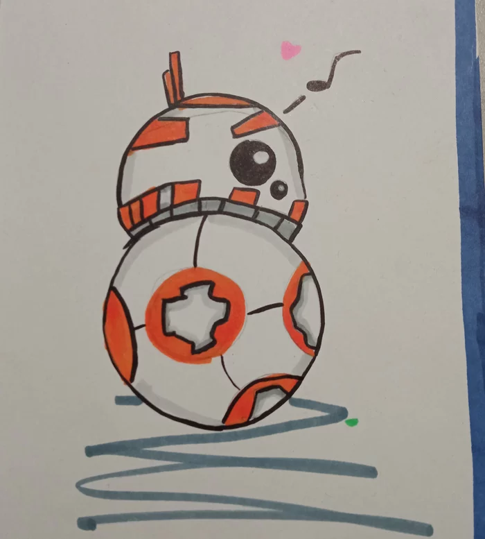 Это тот дроид, который вы ищете - Рисунок, Спиртовые маркеры, Star Wars, Bb-8