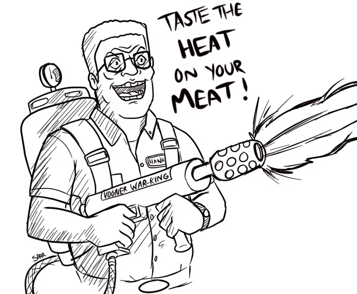 Taste the heat on your meat - King of the hill, Kill IT with Fire, 4chan, Art