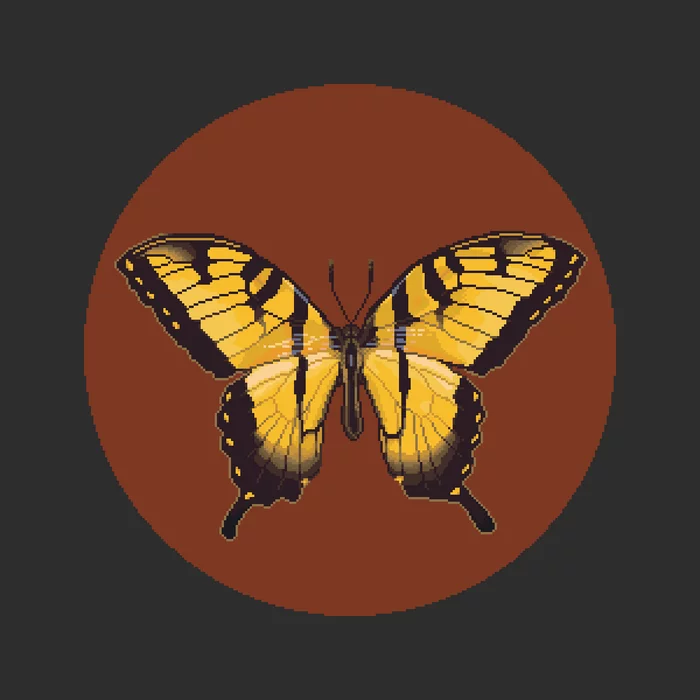 Papilio glaucus - My, Pixel Art, Art, Drawing