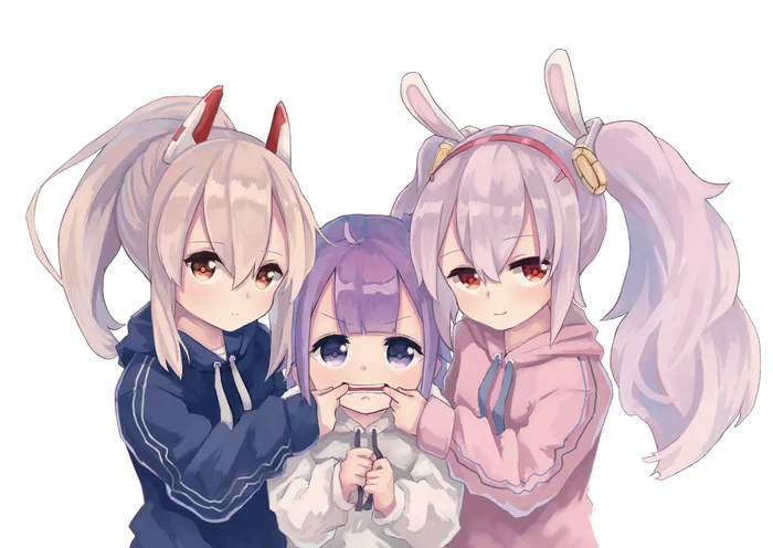 Yes, cheese - Azur lane, Ayanami, Laffey, Hms Unicorn, Anime art, Anime, Games