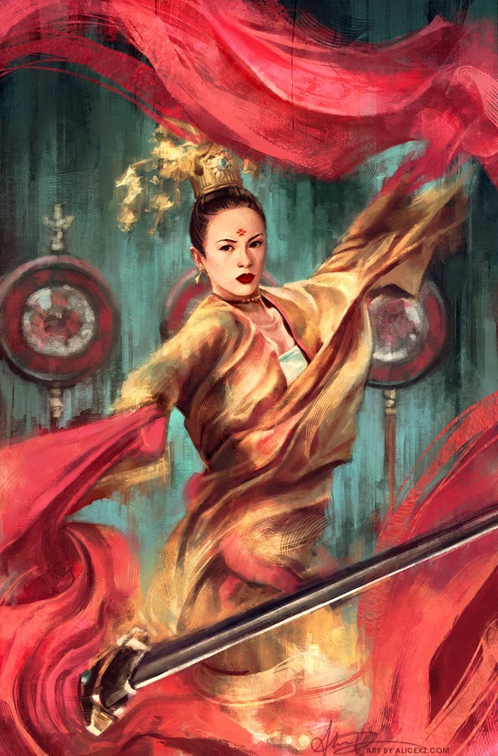 Xiang Mei - Drawing, Movies, The House of Flying Daggers, Zhang Ziyi, Alice X Zhang, Art