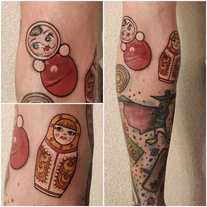 My new things - My, Tattoo, Matryoshka, Tumbler