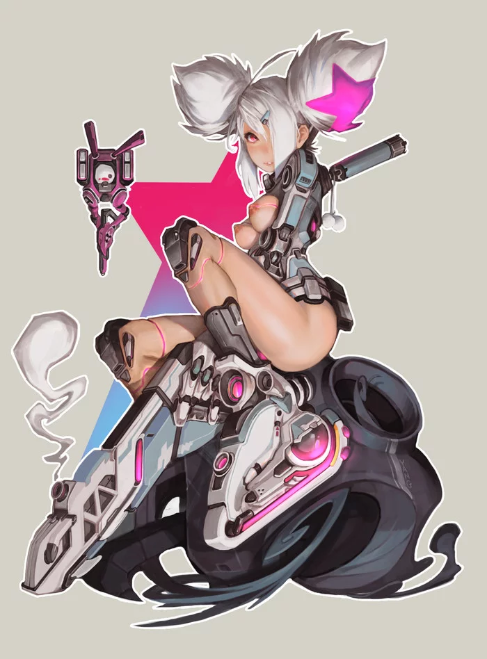 Mecha chan - NSFW, Erotic, Art, Anime art, Original character