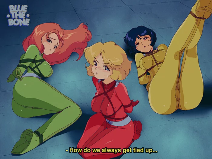 Totally Spies! - NSFW, Art, Drawing, Hand-drawn erotica, Animated series, Kinbaku, Bondage, Anime, Anime art, Bluethebone, Latex, Totally spies, Sam (Totally Spies), Alex (Totally Spies), Clover (Totally Spies)