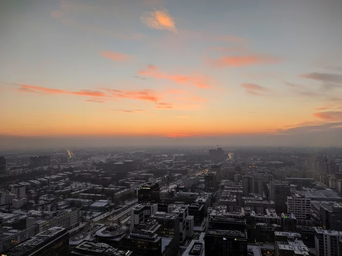 Attempts in photo number 2 - Longpost, dawn, Height, Warsaw, Mobile photography, My