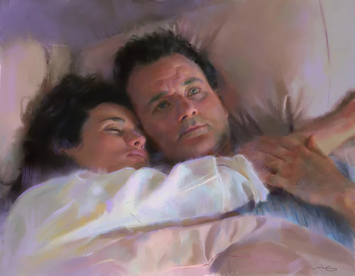 Tomorrow has come - Drawing, Movies, Groundhog Day, Bill Murray, Andy McDowell, Art