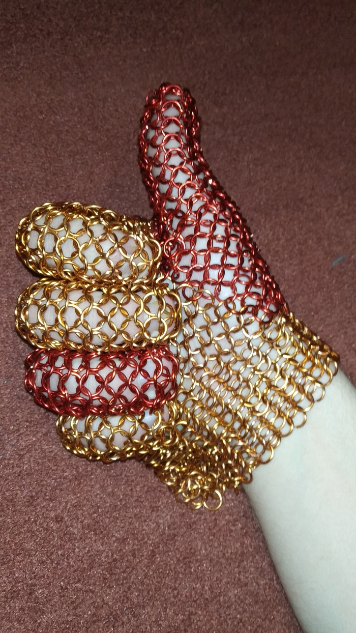 Медная кольчужная перчатка | Пикабу