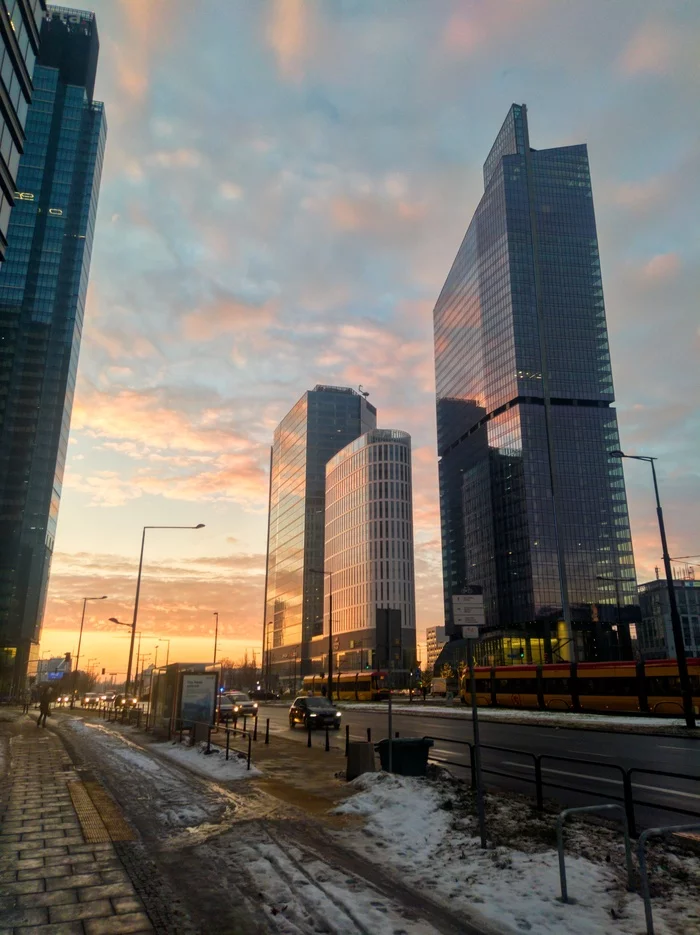 Attempts in photo number 2 - Longpost, dawn, Height, Warsaw, Mobile photography, My
