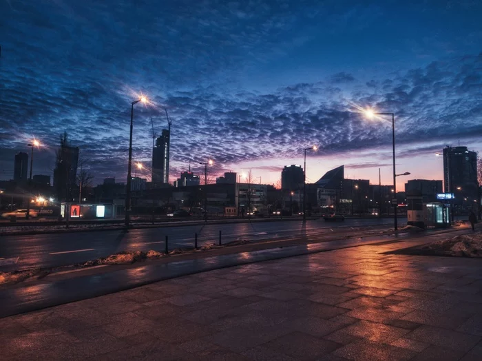 Attempts in photo number 2 - Longpost, dawn, Height, Warsaw, Mobile photography, My