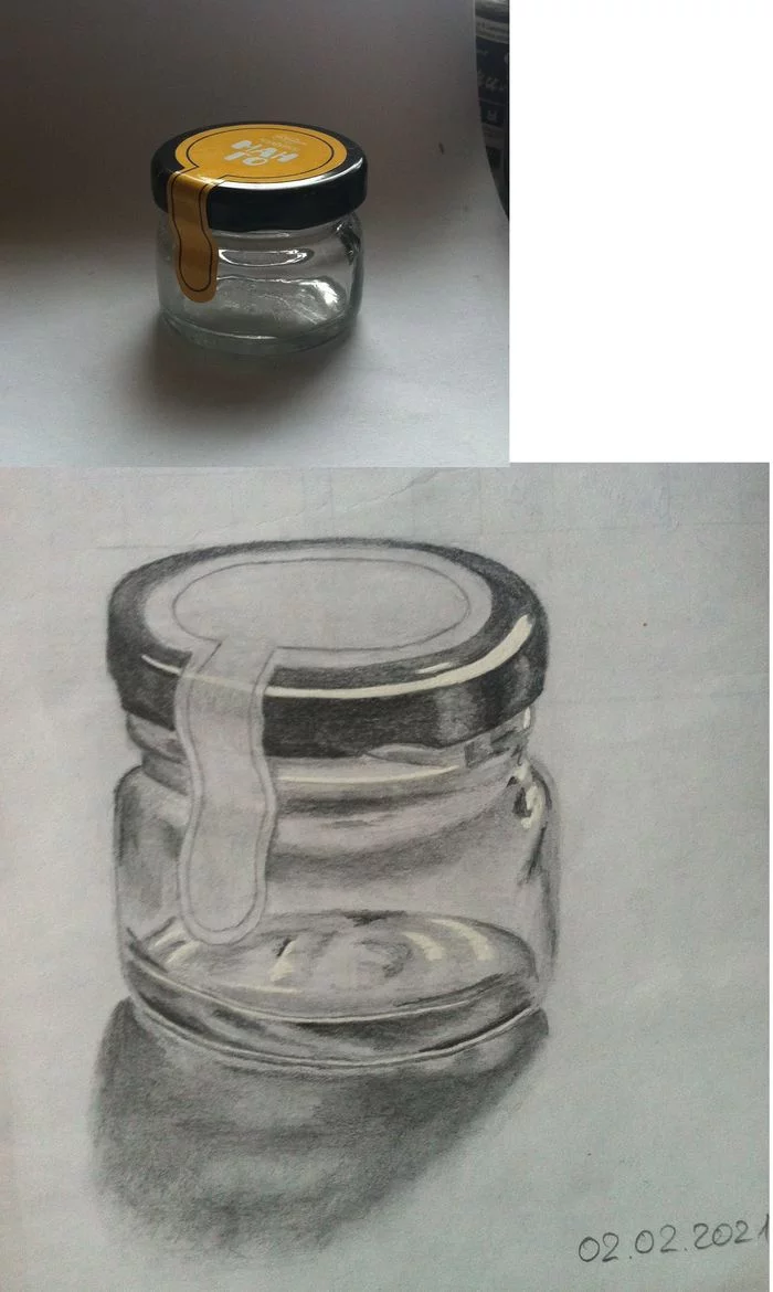 Jar - My, Drawing, Pencil drawing, Learning to draw