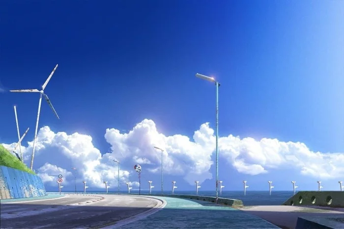 Summer - Japan, Sky, Art, Wind generator, Summer