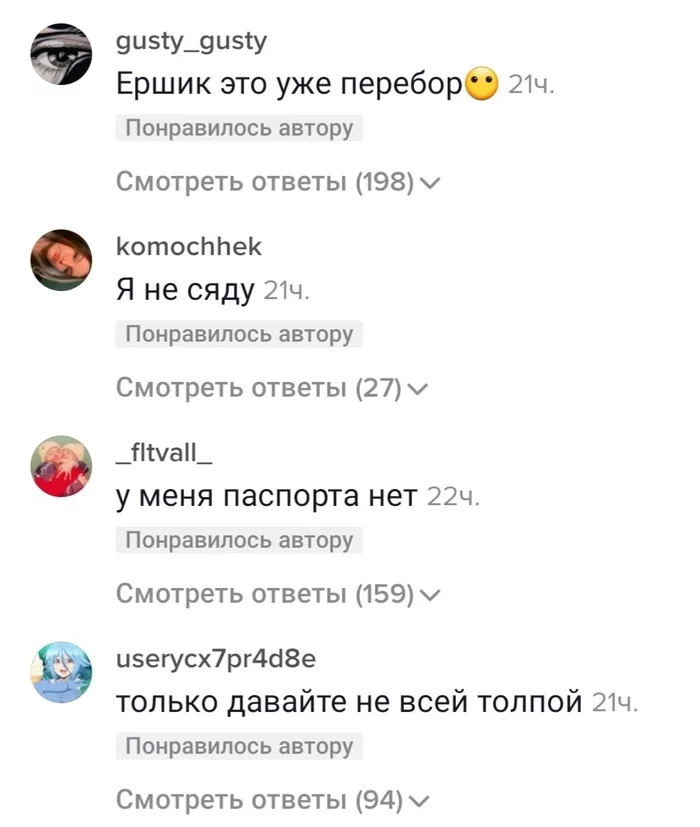 What phrase can you say during sex and during a rally? - Comments, Tiktok, Rally, Sex, Longpost, Screenshot
