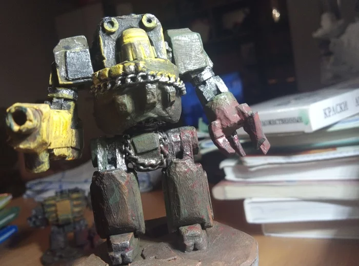 Painting homemade miniatures - My, Warhammer 40k, Conversion, Chaos dreadnought, Painting, With your own hands, Longpost