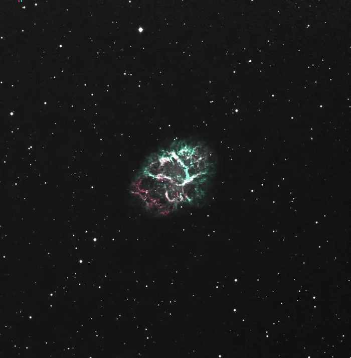 The Crab Nebula in the constellation Taurus - My, Taurus, Crab Nebula, Constellations, Astrophoto, Nebula