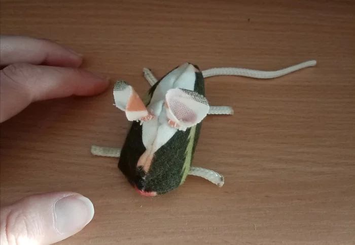 Mouse for cat - My, Toys, cat, Mouse, Needlework