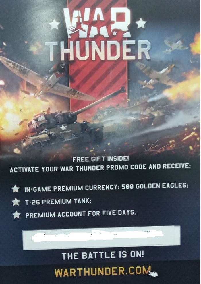 !  !     War Thunder War Thunder, Bonus Code