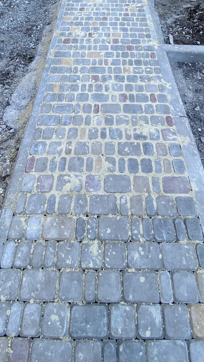 So, comrades, save money! - My, Paving slabs, Styling, Saving