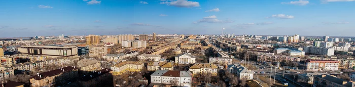 Panorama of the city from the height of the nineteenth floor - My, Astrakhan, Панорама, The photo, Nikon d3000