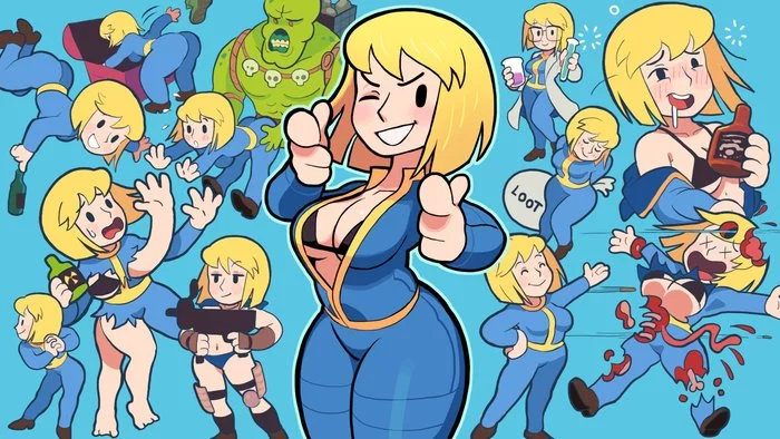 Vault-Girl - NSFW, Art, Games, Fallout, Vault Girl, Perks, Humor