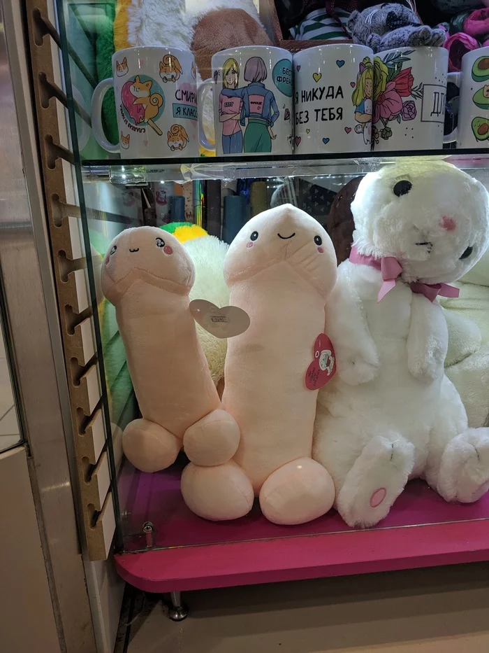 There are two flowers on the window - blue and scarlet... - NSFW, My, Soft toy, Photo on sneaker, Shopping center, 18+