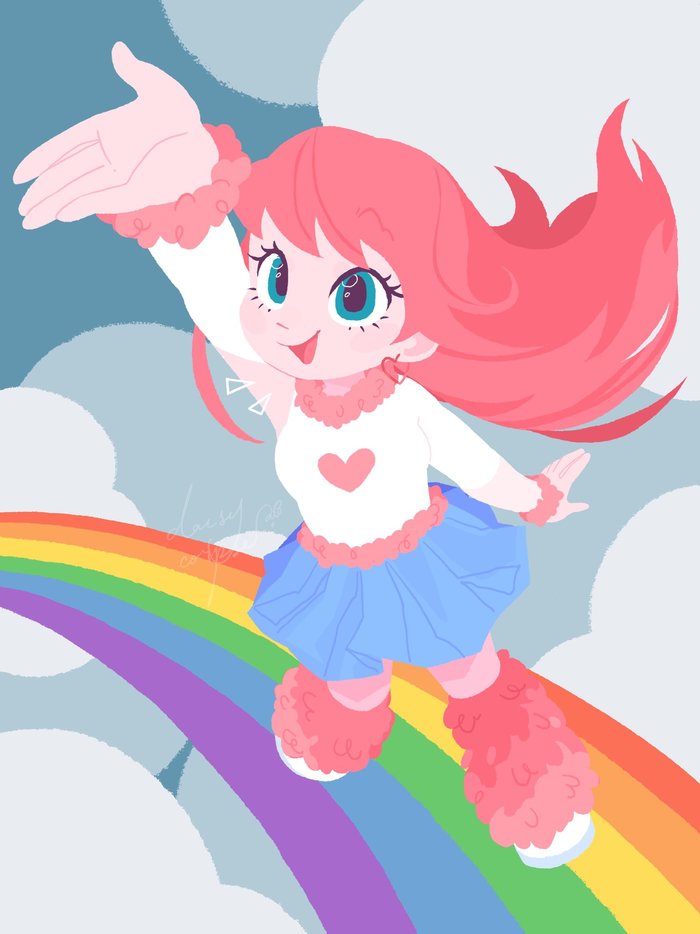 Pink fluffy unicorns dancing on rainbows My Little Pony, Original Character, Fluffle Puff, Equestria Girls, 