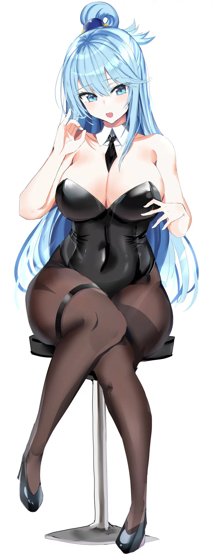 Аква - NSFW, Konosuba, Aqua, Anime Art, Аниме, Bunnysuit, Длиннопост