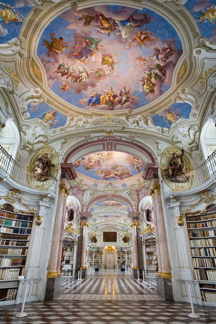 The most beautiful library in the world - Library, Abbey, Baroque, Video, Longpost