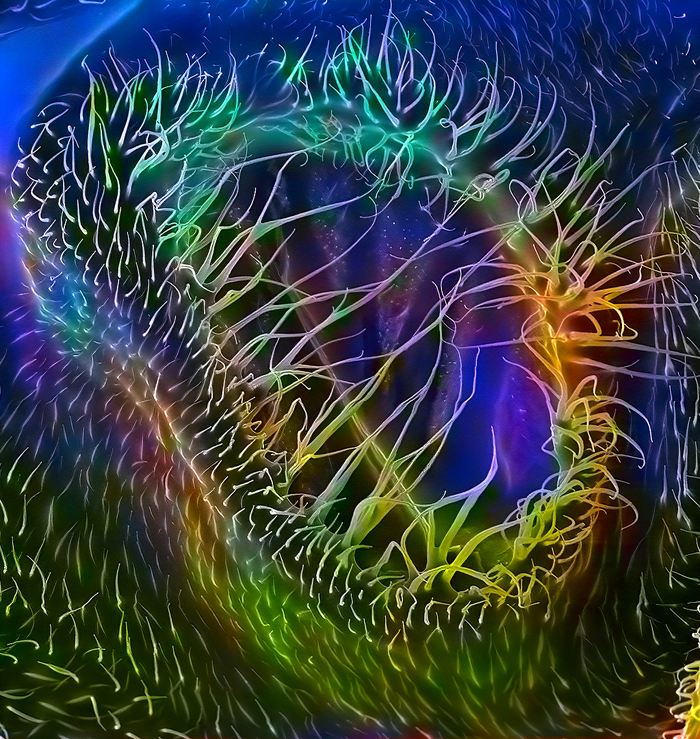 Дыхальце дрозофилы в электронном микроскопе (3000 x)