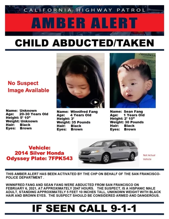 (UPD. The children have been found!) Four hours ago in San Francisco, an unknown person stole a car with two young children inside - USA, The crime, Hijacking, Missing