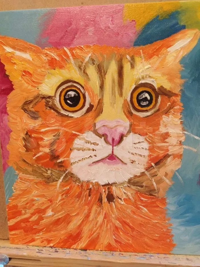 After a trip to the vet - cat, Painting, Flashback