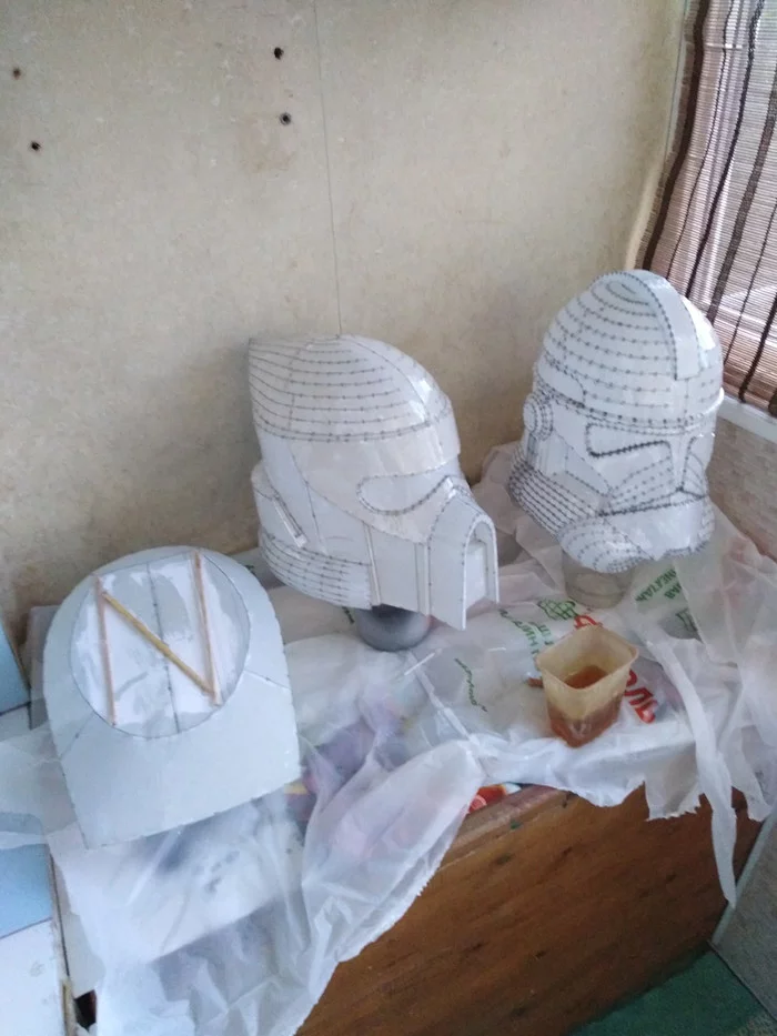 Helmets, helmets and more helmets... - My, Papercraft, Needlework with process, Clones, Overwatch, Star Wars, Helmet, Longpost