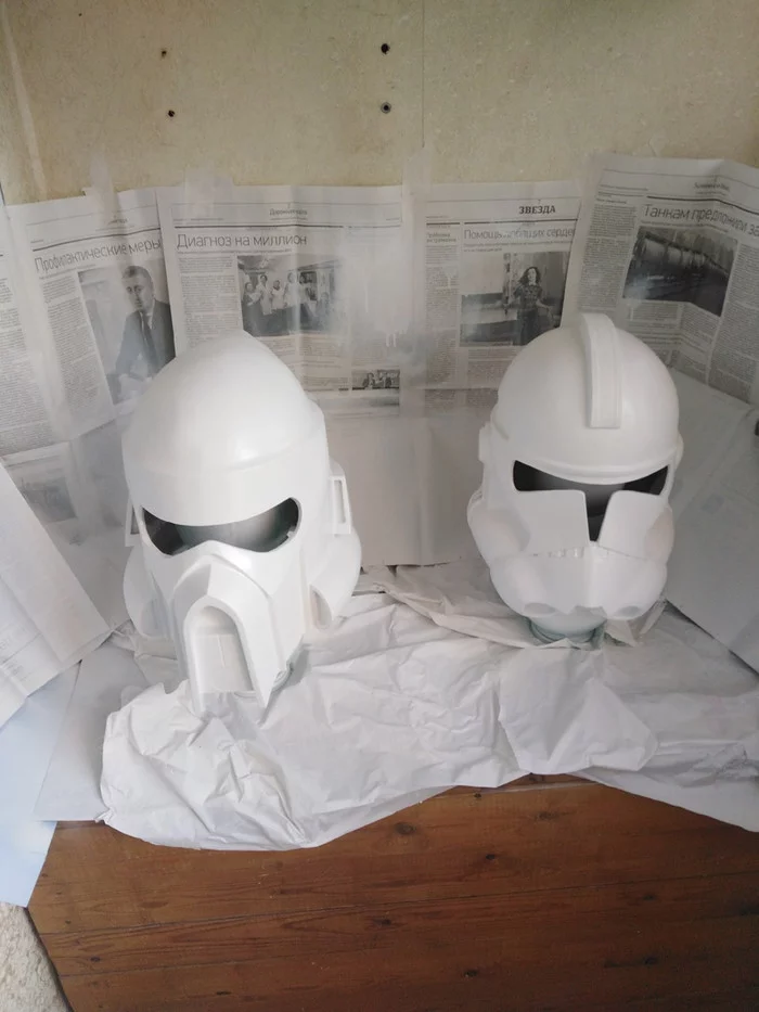 Helmets, helmets and more helmets... - My, Papercraft, Needlework with process, Clones, Overwatch, Star Wars, Helmet, Longpost
