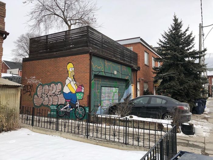 Homer Simpson graffiti. Toronto, Canada - My, Graffiti, The Simpsons