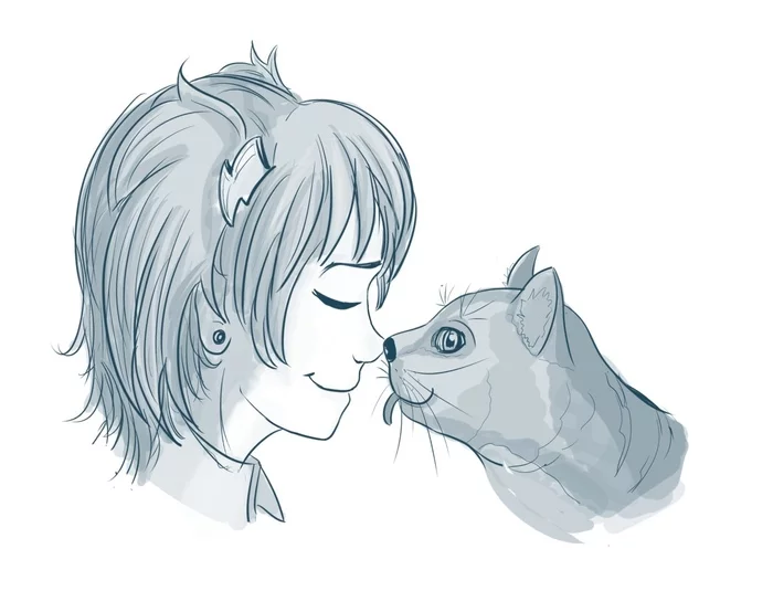 But only a cat walks on its own and only in the spring with a cat! - Endless Summer (visual novel), Visual novel, Alisa Dvachevskaya, Art, Fan art