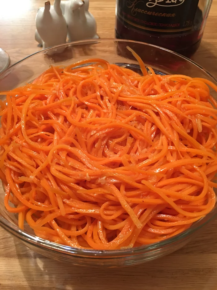 Korean carrots - My, Carrot, Recipe, Korean carrots, Cooking