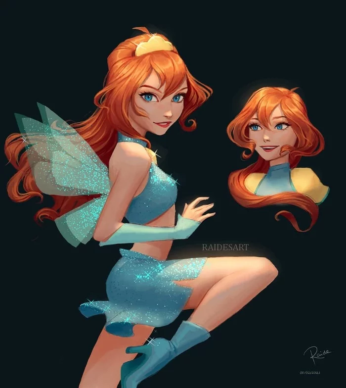 Bloom - Drawing, Animated series, Winx, Bloom, Girls, Raidesart, Art