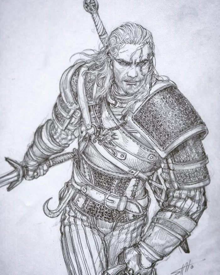 How To Draw Geralt of Rivia | Step By Step | The Witcher - YouTube