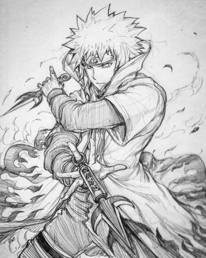 Minato - Anime art, Naruto, Art, Minato Namikaze