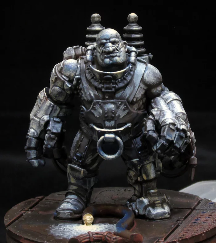 Ogrin servitor (WIP) - My, Warhammer 40k, Necromunda, Warhammer, Astra Militarum, Feael & Nakatan, Wh miniatures, Painting miniatures, Longpost