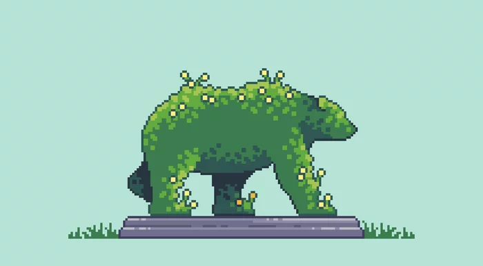 bush sculpture - My, Pixel Art, Pixels, Pixel