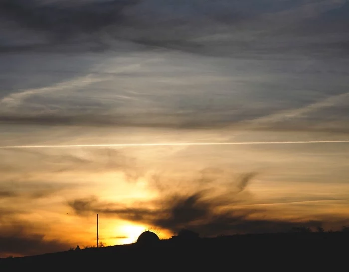 Sunset - My, Nikon d7000, Sunset, Weather station, Horizon