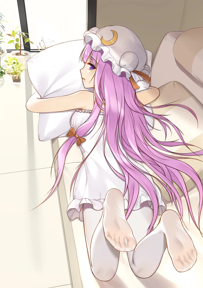 Patchouli Knowledge - Touhou, Patchouli Knowledge, Anime Art, Аниме, Flan