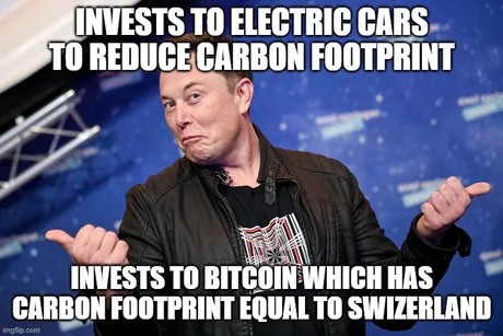 This is different - Elon Musk, Bitcoins, Carbon footprint