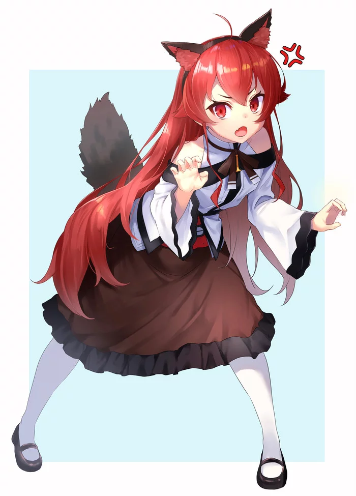 Angry dog - Anime, Anime art, Eris boreas greyrat, Mushoku tensei, Animal ears