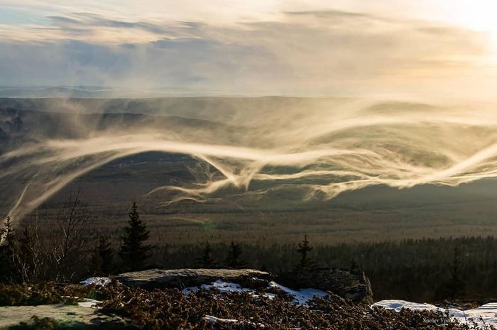 Clouds over Urenga. Southern Urals - Southern Urals, The mountains, Urenga Range, Clouds, Tourism, The nature of Russia, The photo, Travel across Russia, Winter