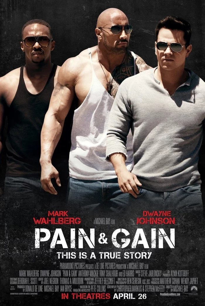 I advise you to watch the film with blood and sweat: Anabolics (Pain & Gain, 2013) - My, Crime, Comedy, Thriller, Боевики, Blood and sweat:Anabolics, Video, Longpost