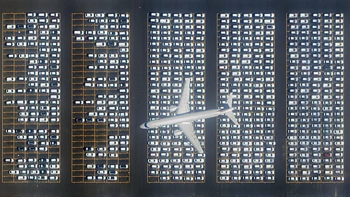 14000 parking spaces - Google maps, Google earth, USA, Philadelphia, Port, Parking, Auto, Pictures from space