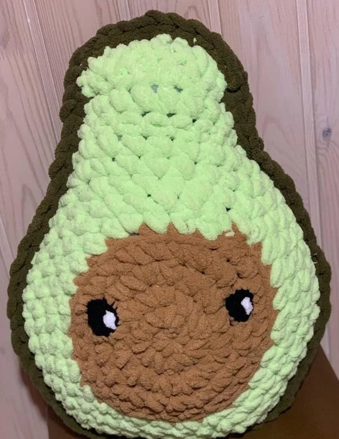 Avocado - My, Avocado, With your own hands, Knitting, Pillow, Needlework without process